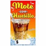 Mini Pendón mote con huesillo vaso