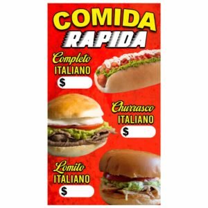 Mini Pendón de comida rápida